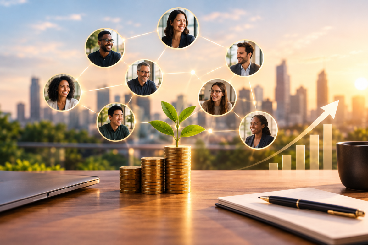 Connected Growth at Golden Hour
